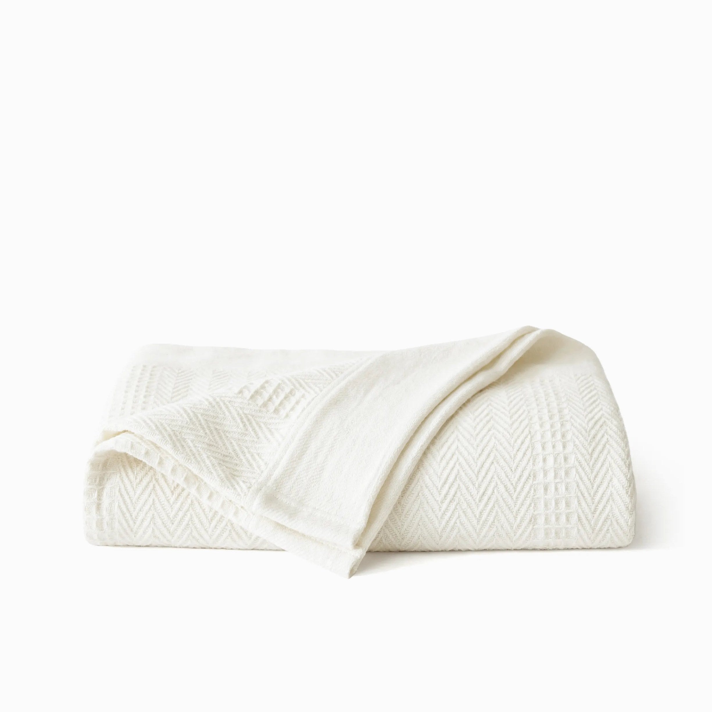 PureWoven™ Organic Cotton Waffle Herringbone Blanket