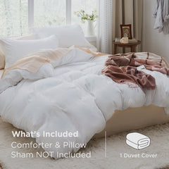 Prewashed Microfiber Duvet Cover with Cotton-Like Feel