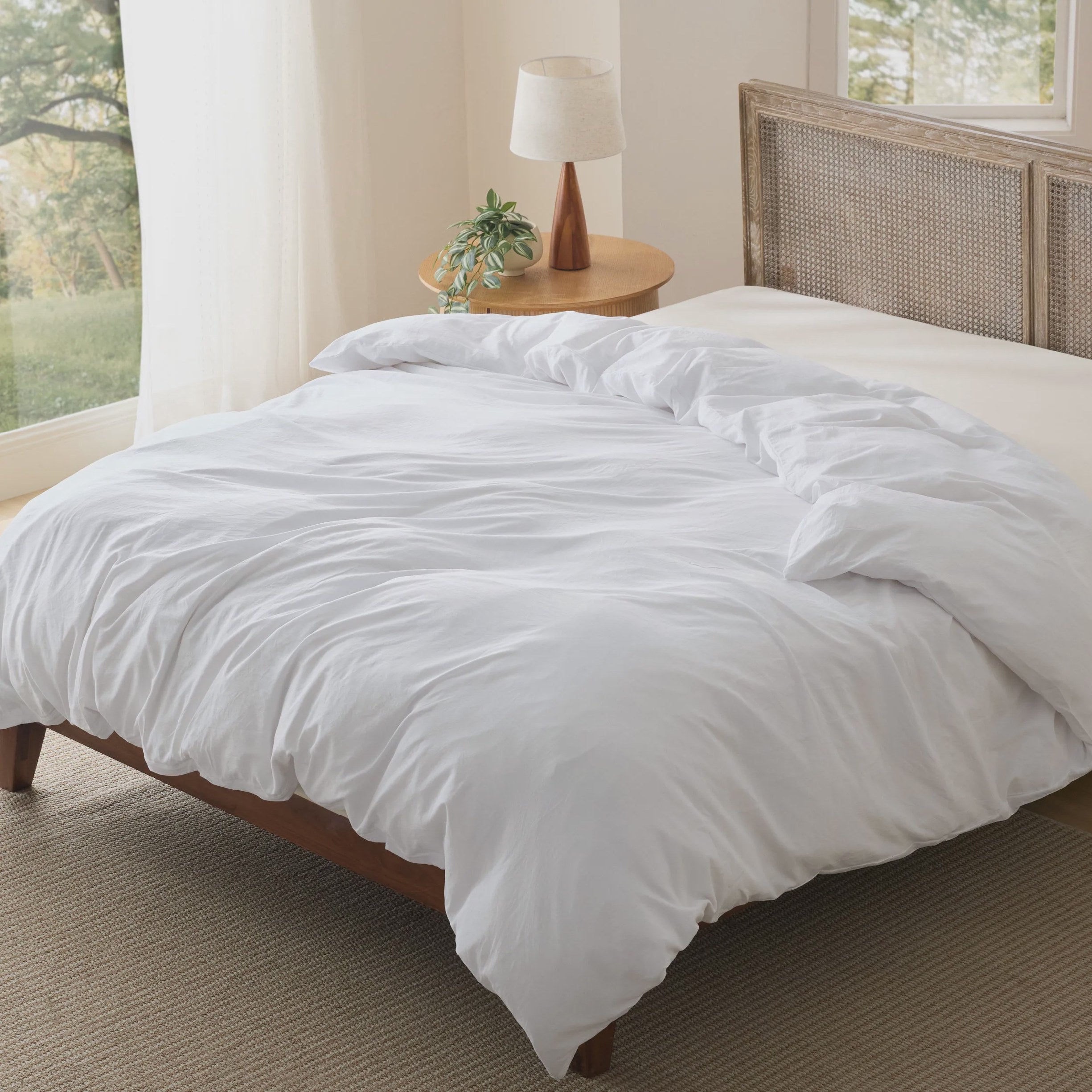 Prewashed Microfiber Duvet Cover with Cotton-Like Feel