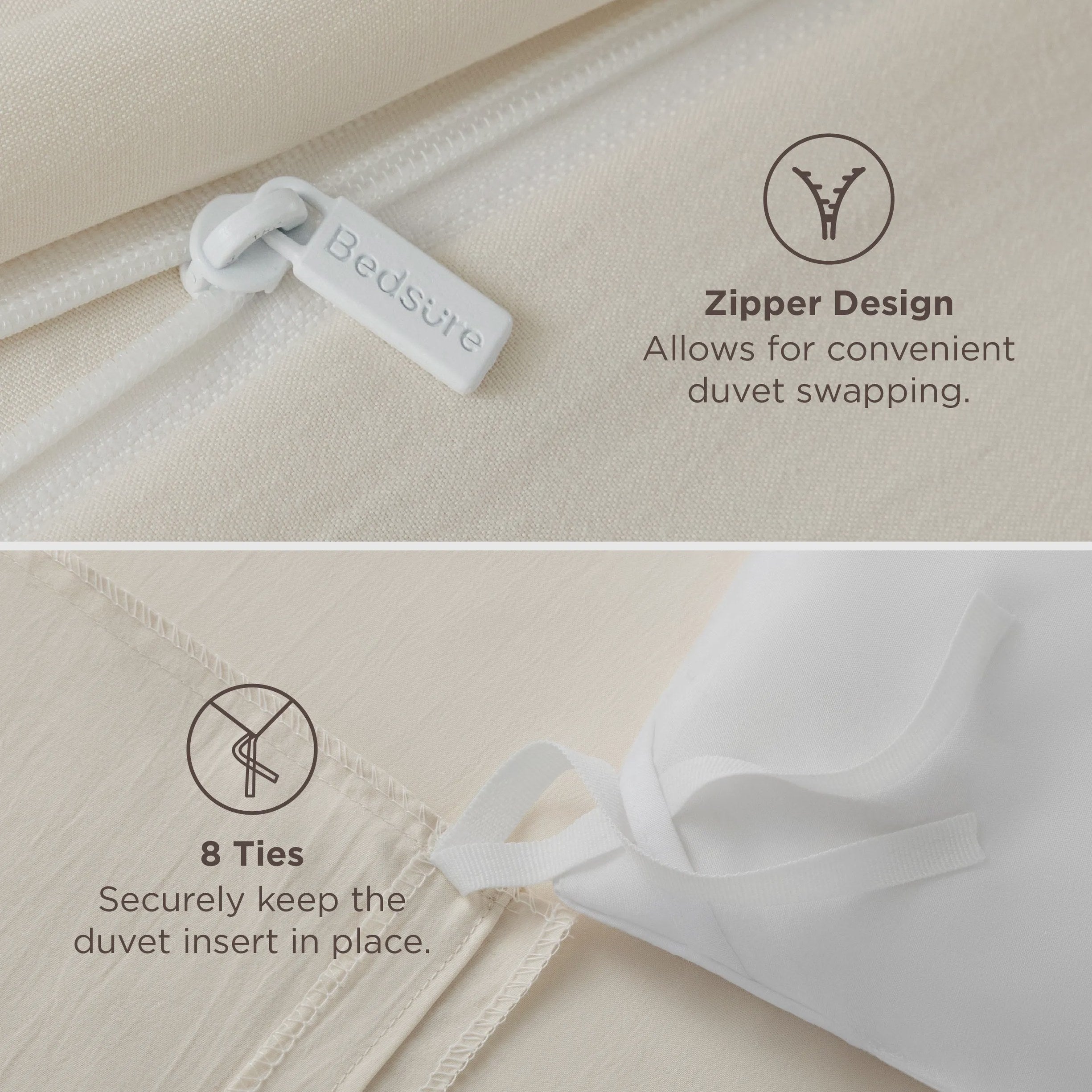 Prewashed Microfiber Duvet Cover with Cotton-Like Feel