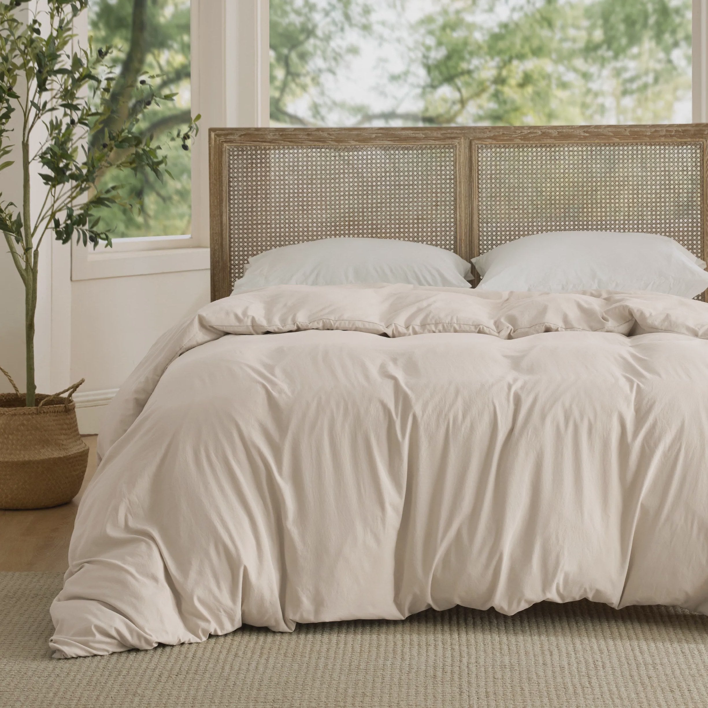 Prewashed Microfiber Duvet Cover with Cotton-Like Feel