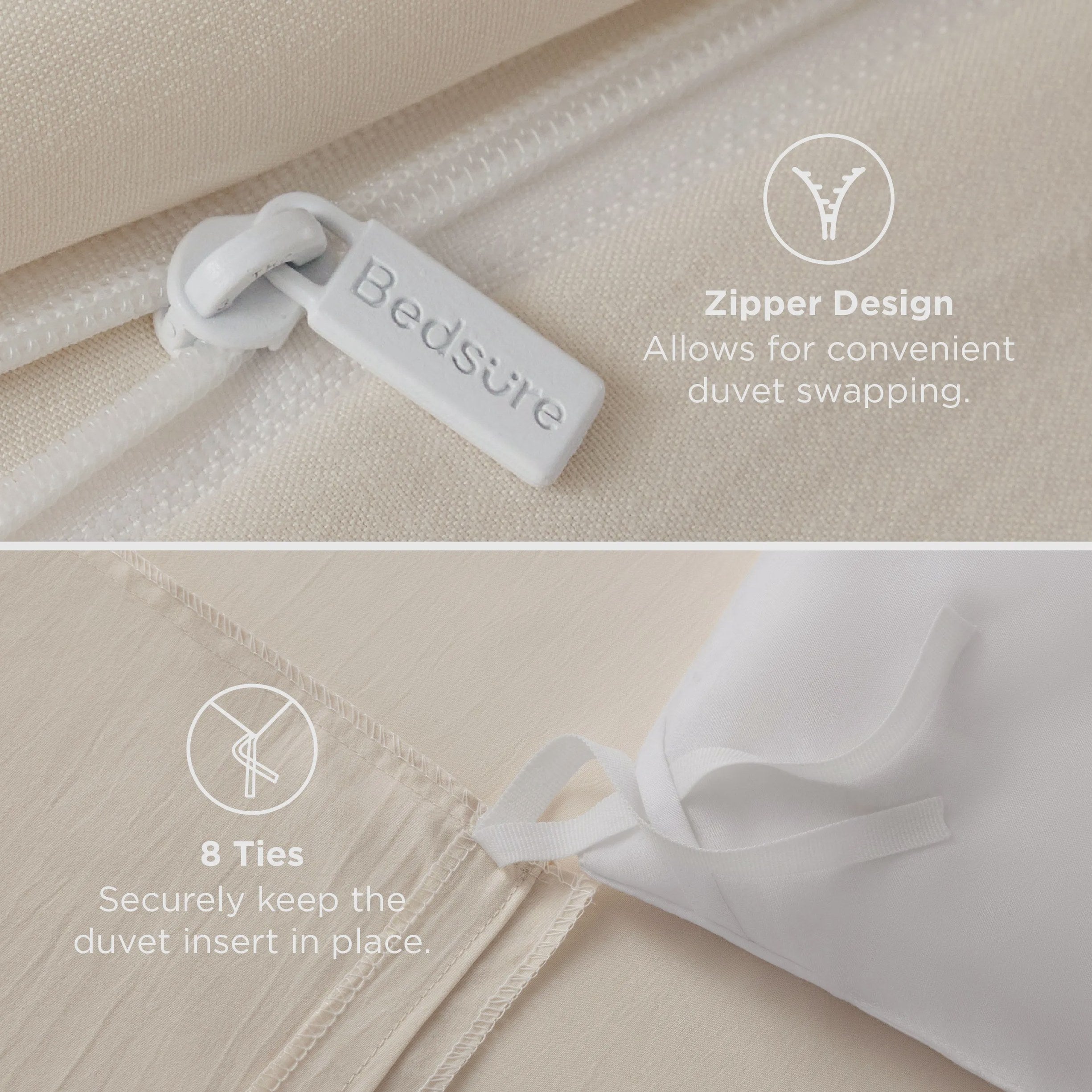 Prewashed Microfiber Duvet Cover with Cotton-Like Feel