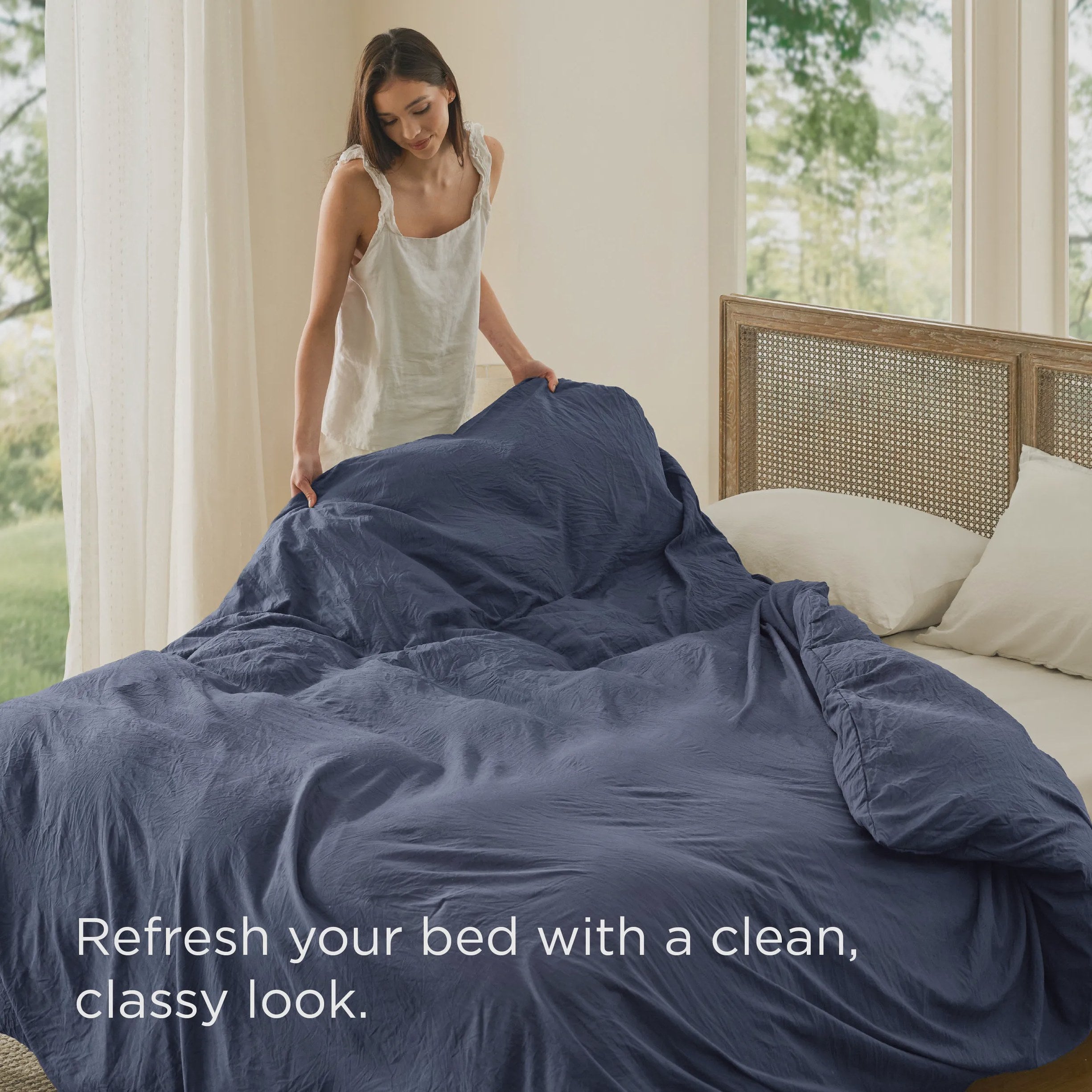 Prewashed Microfiber Duvet Cover with Cotton-Like Feel