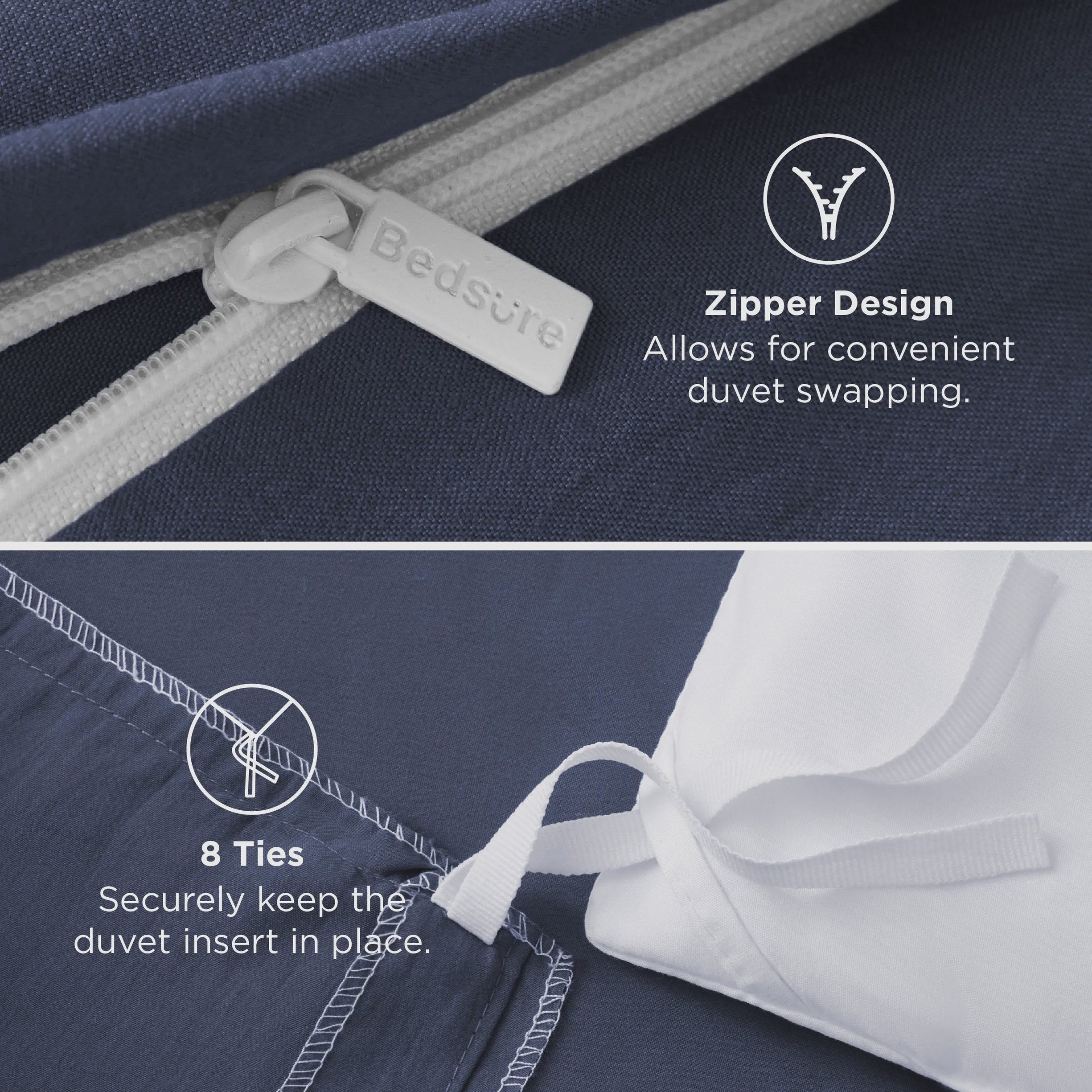 Prewashed Microfiber Duvet Cover with Cotton-Like Feel