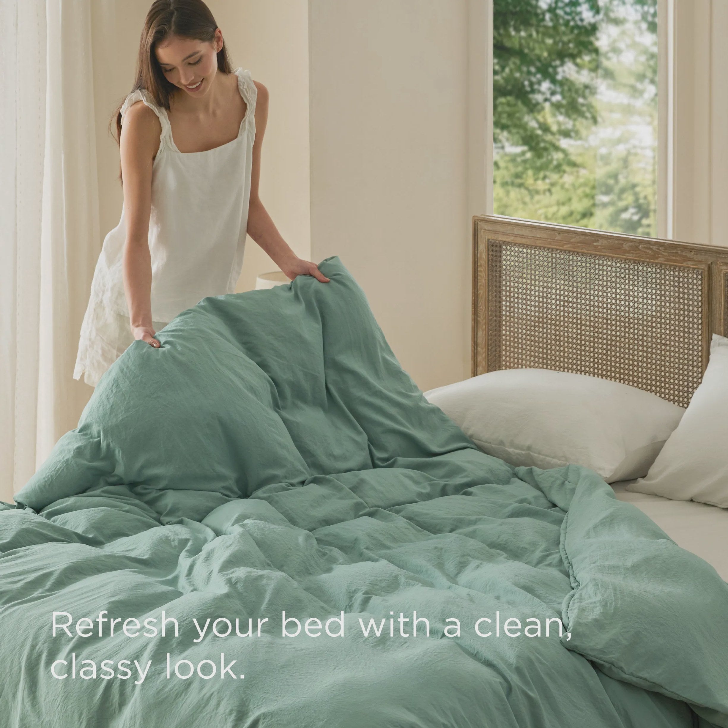 Prewashed Microfiber Duvet Cover with Cotton-Like Feel