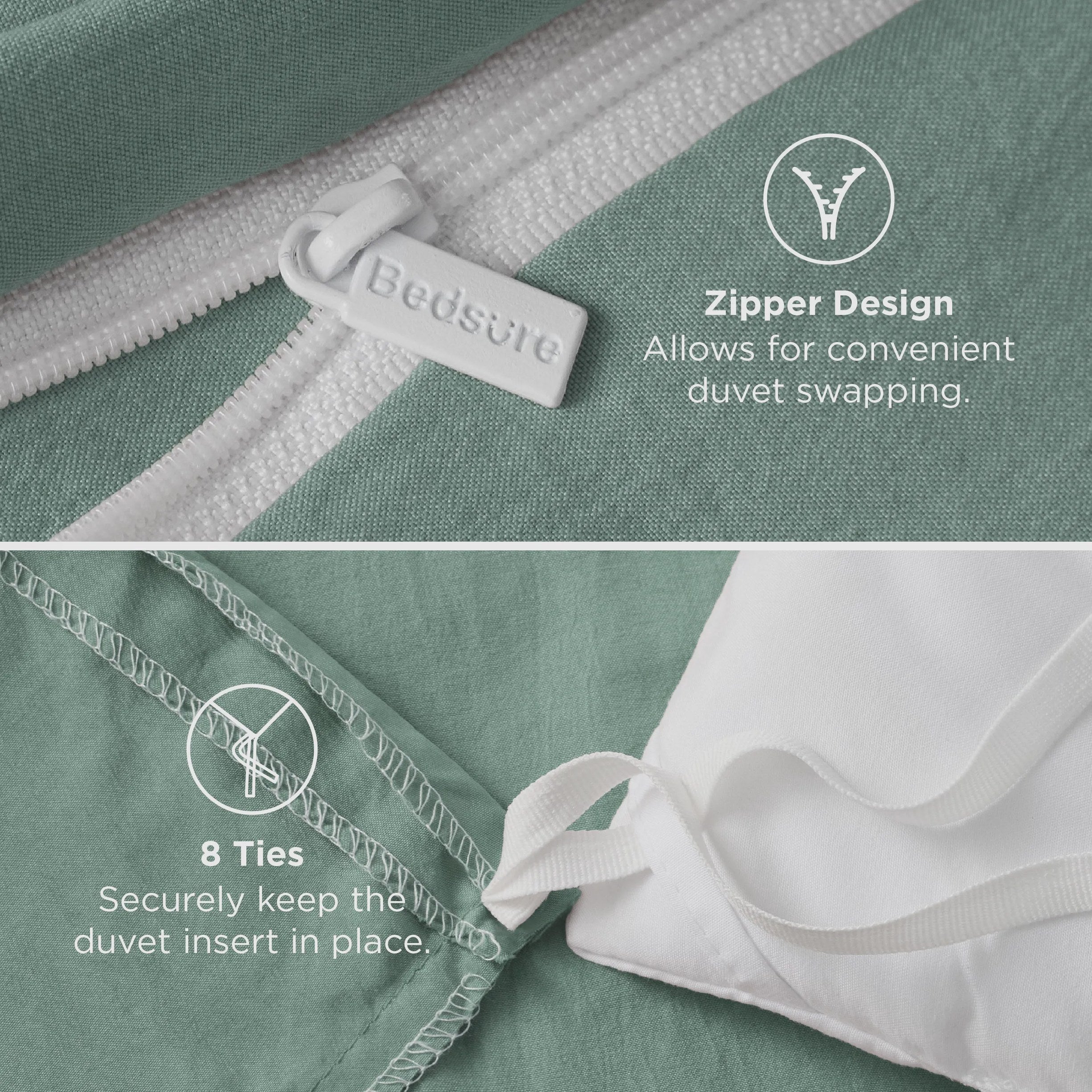 Prewashed Microfiber Duvet Cover with Cotton-Like Feel