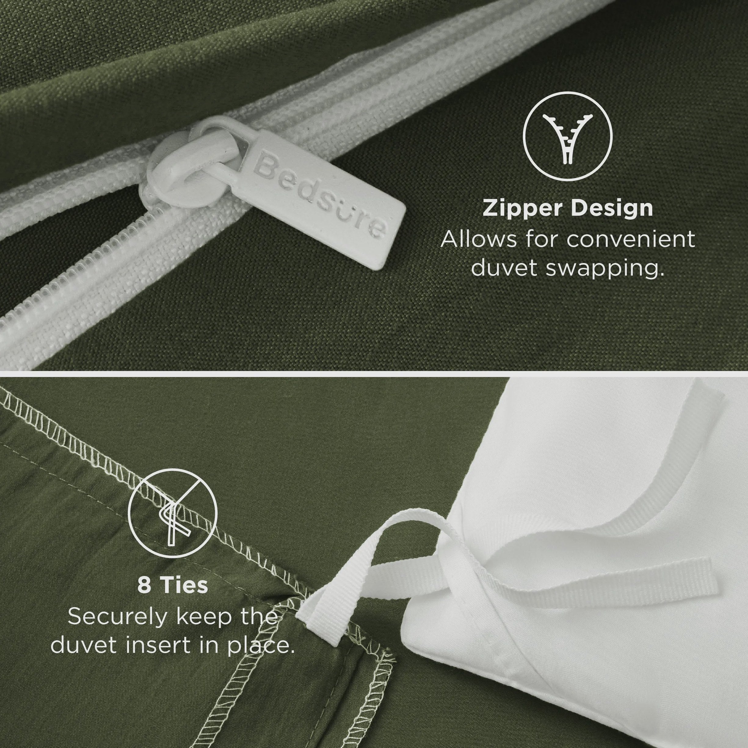 Prewashed Microfiber Duvet Cover with Cotton-Like Feel