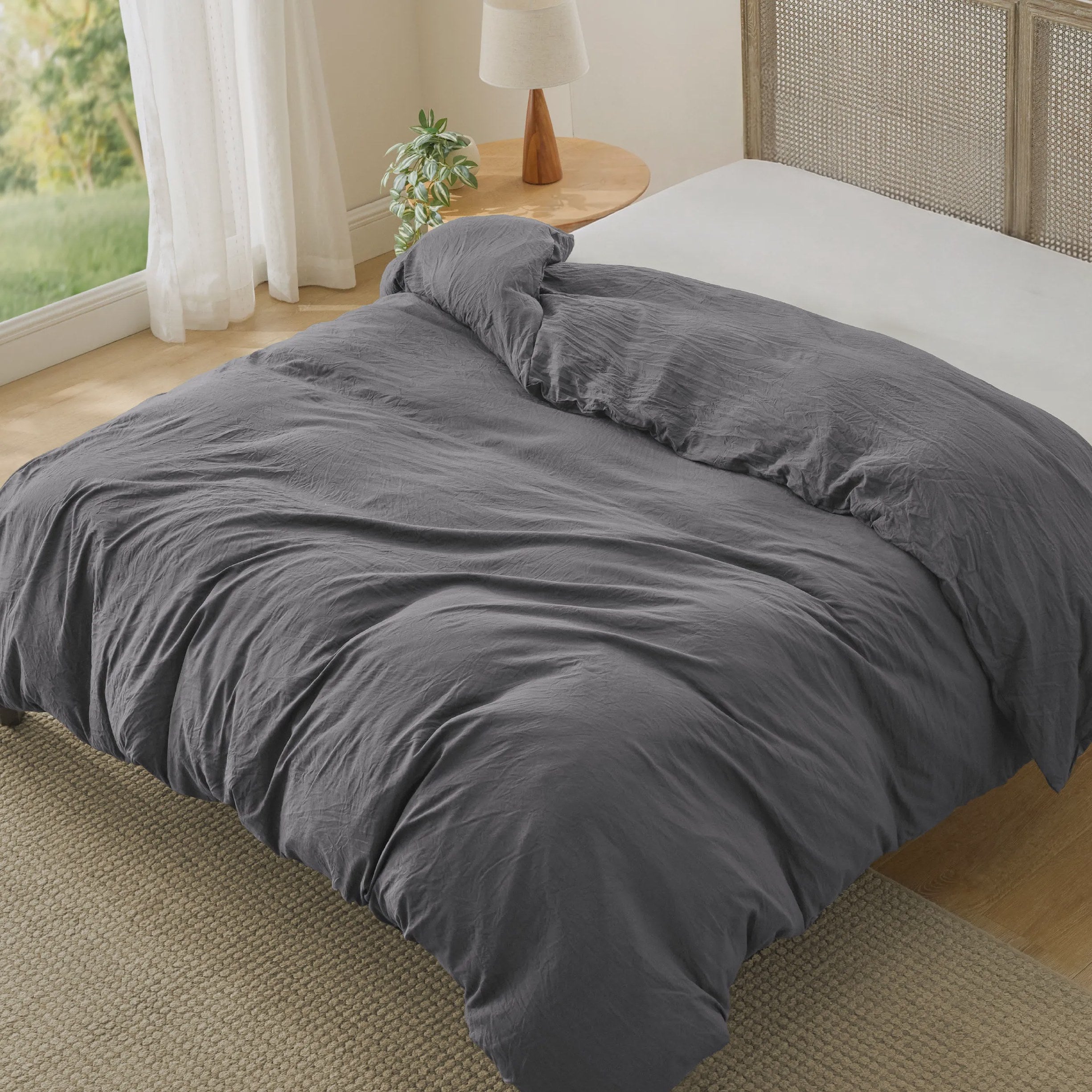 Prewashed Microfiber Duvet Cover with Cotton-Like Feel