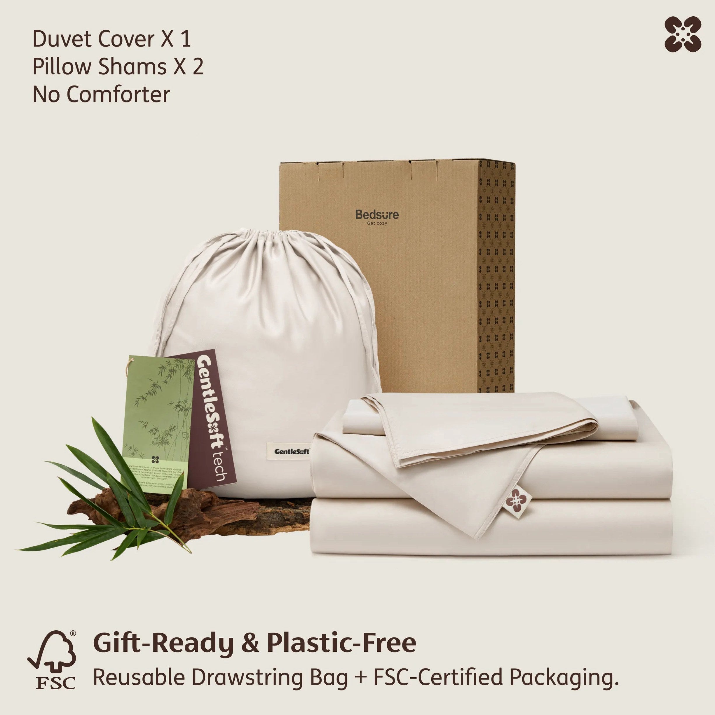 PureWoven™ Organic Bamboo Viscose Duvet Cover Set