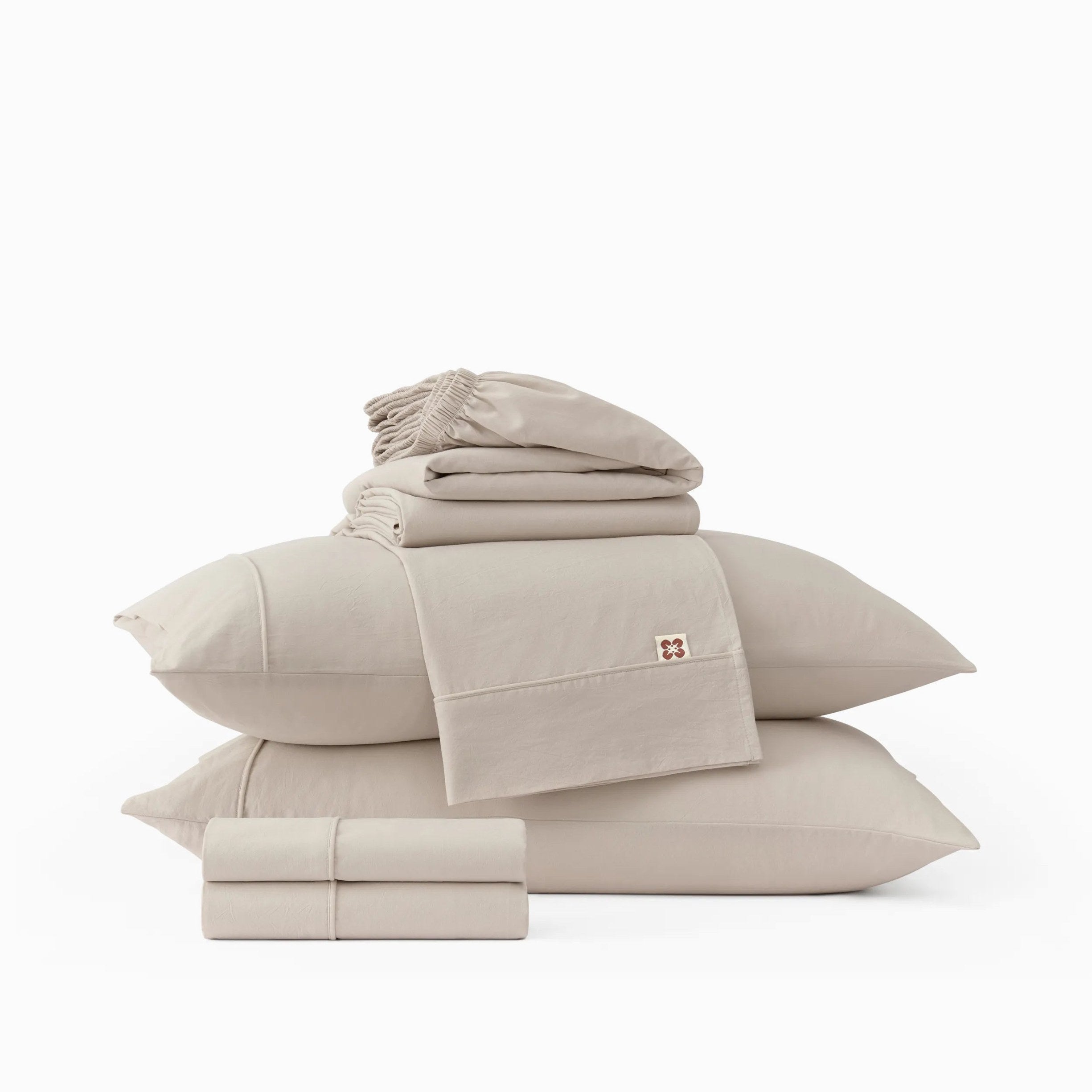 PureWoven™ 6-Piece Washed Cotton Sheet Set