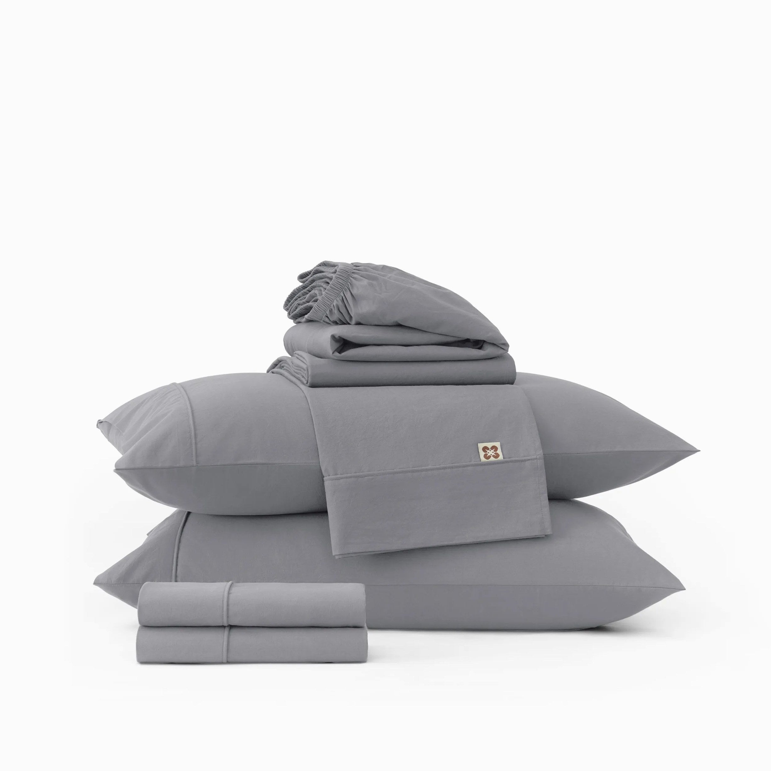 PureWoven™ 6-Piece Washed Cotton Sheet Set
