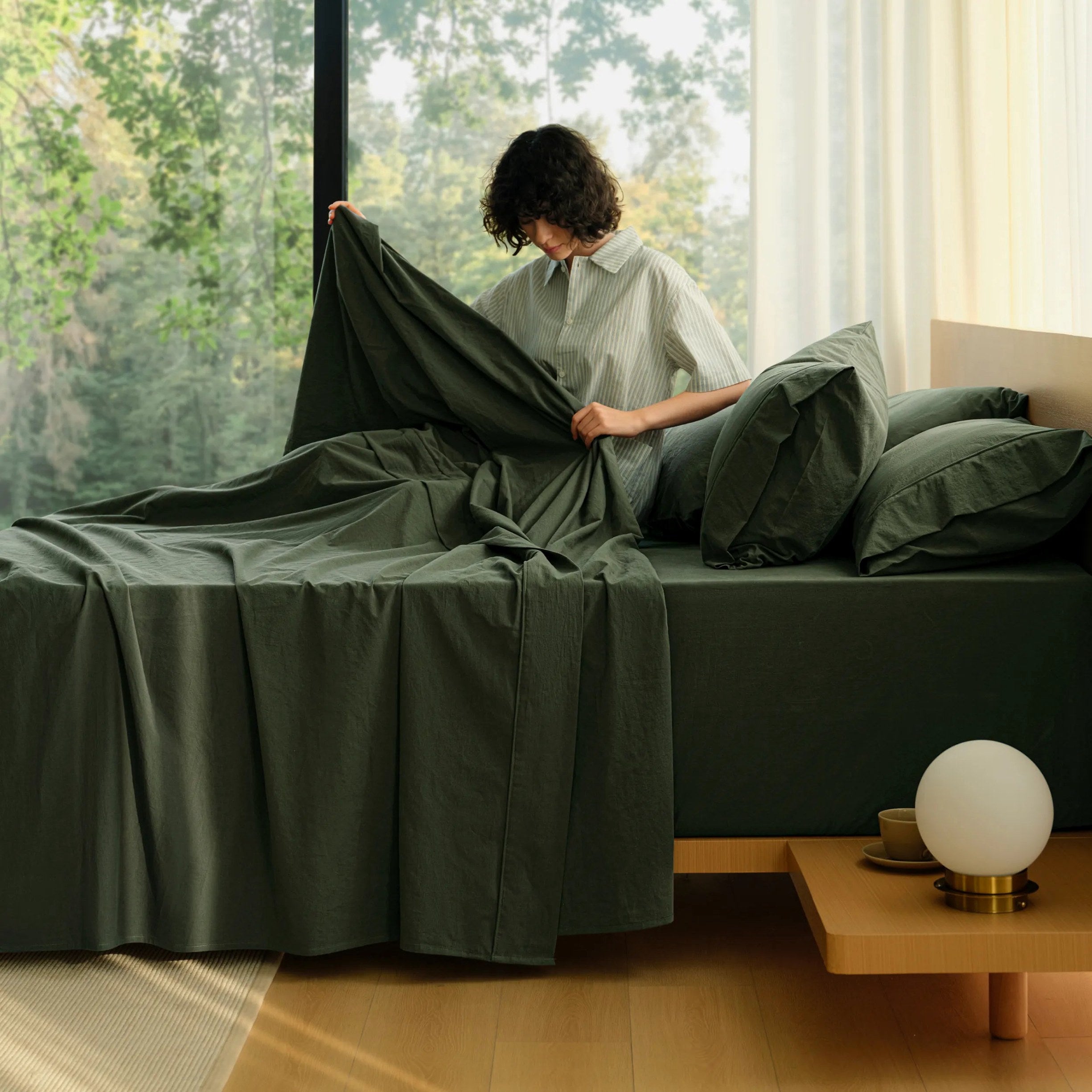 PureWoven™ 6-Piece Washed Cotton Sheet Set