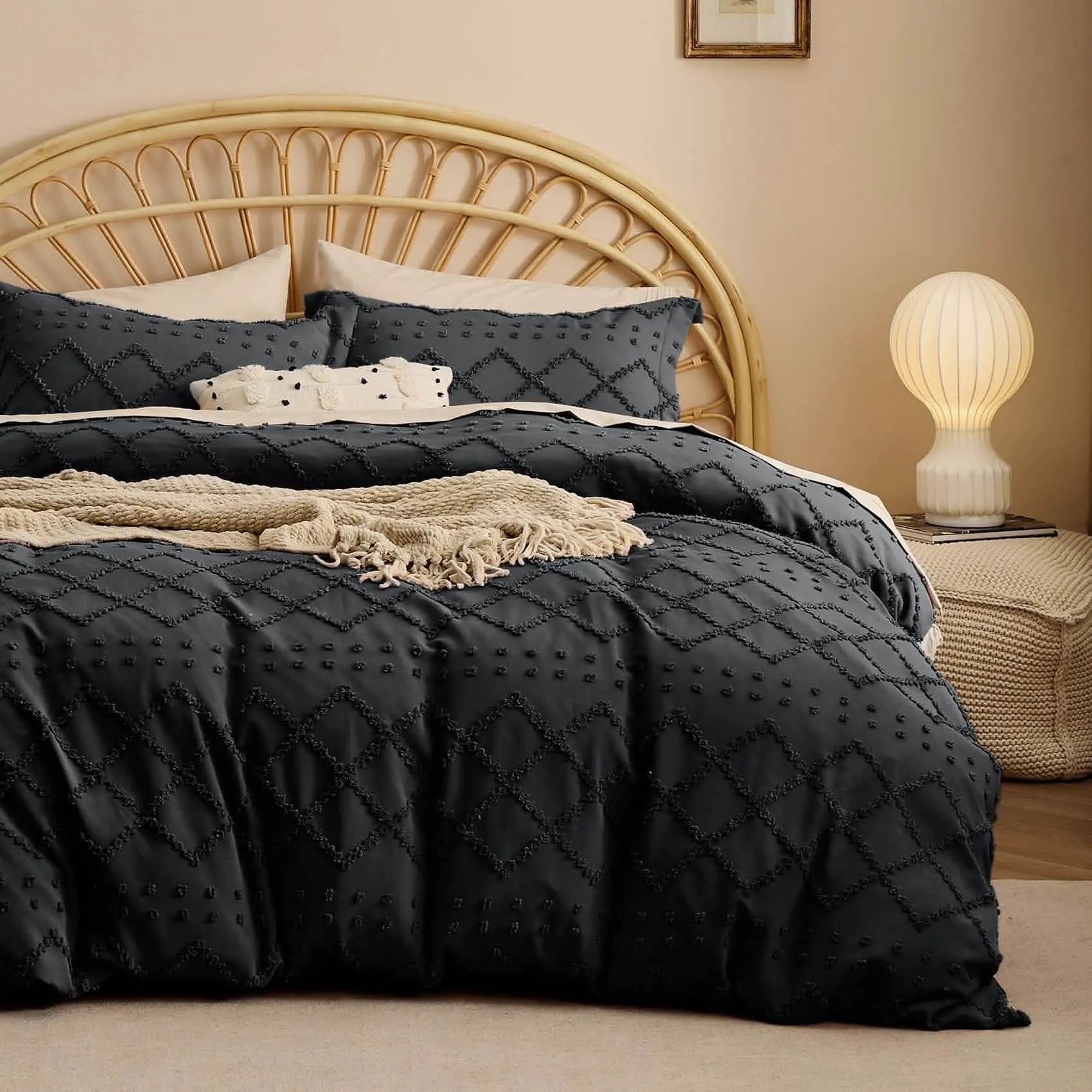 Boho Embroidery Duvet Cover Set