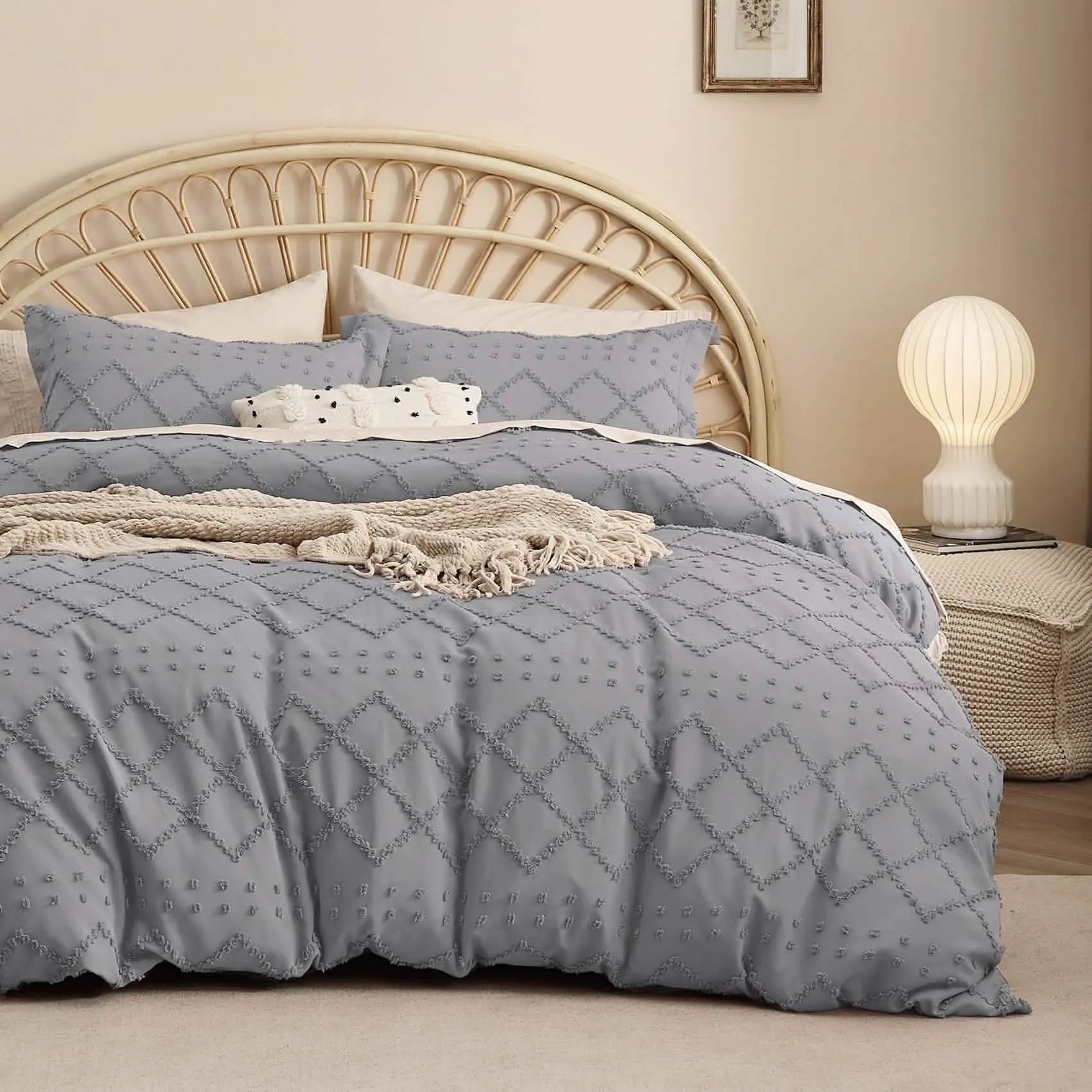 Boho Embroidery Duvet Cover Set