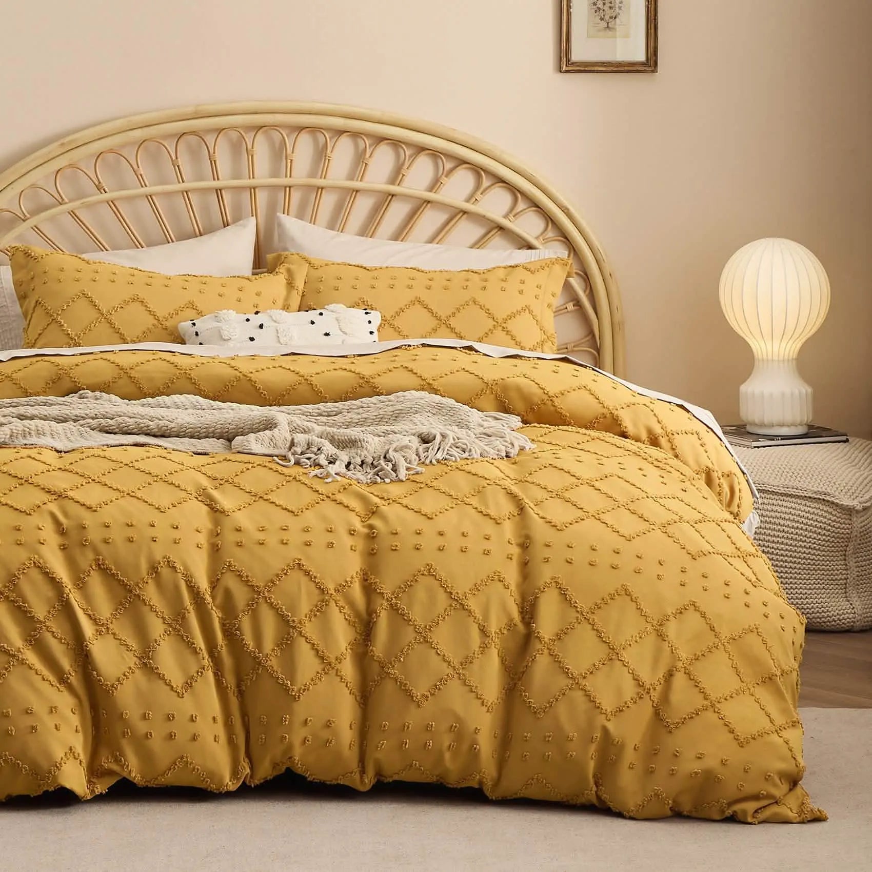 Boho Embroidery Duvet Cover Set