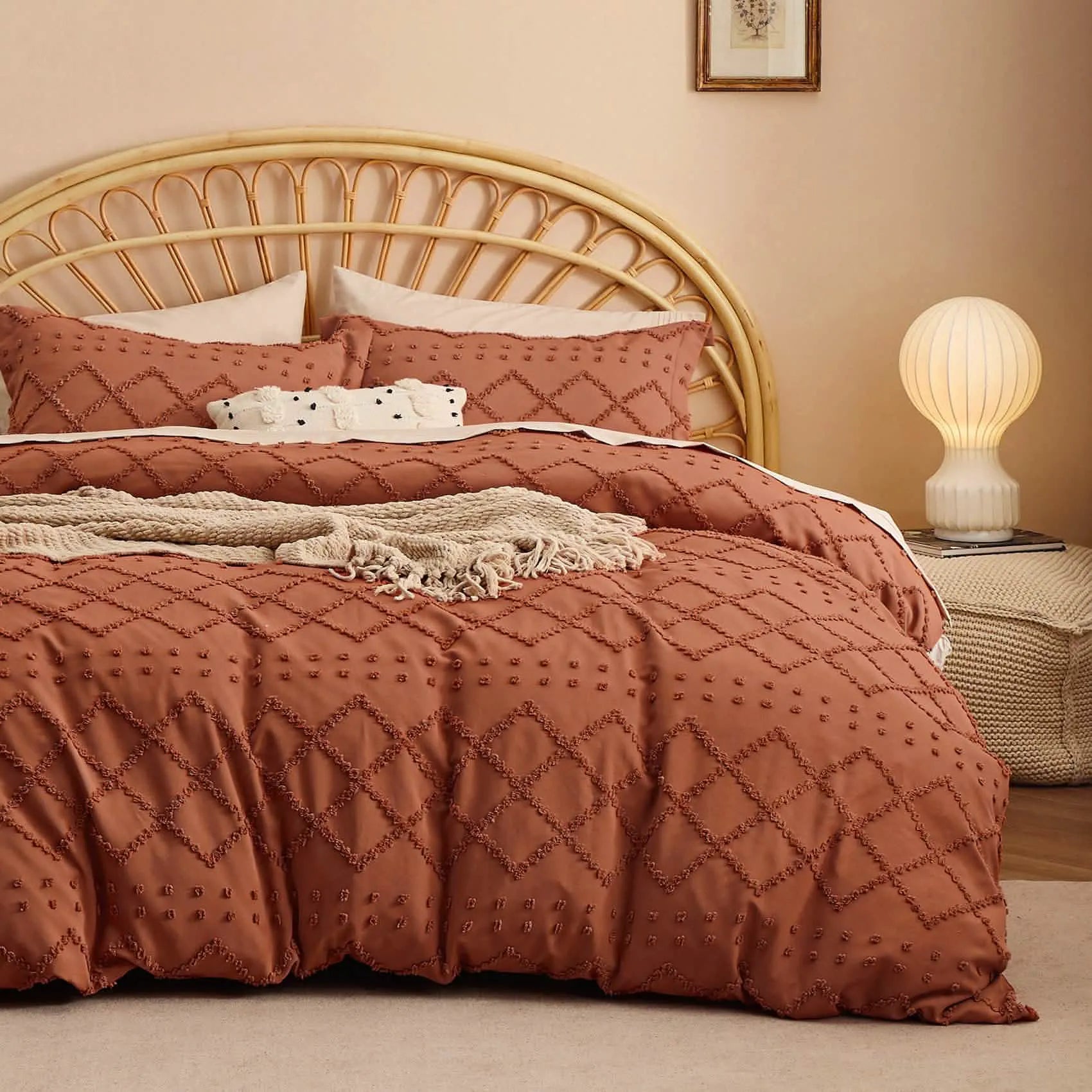 Boho Embroidery Duvet Cover Set