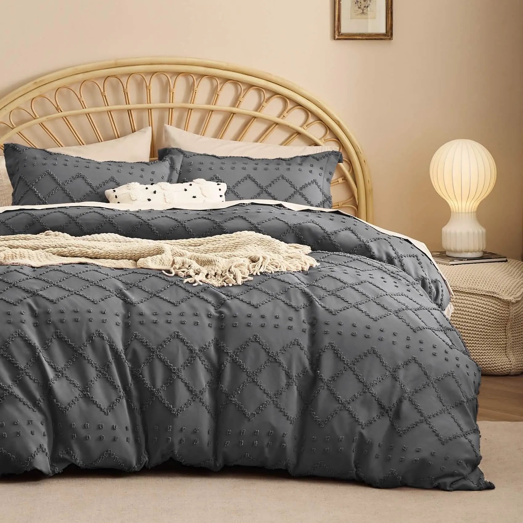 Boho Embroidery Duvet Cover Set