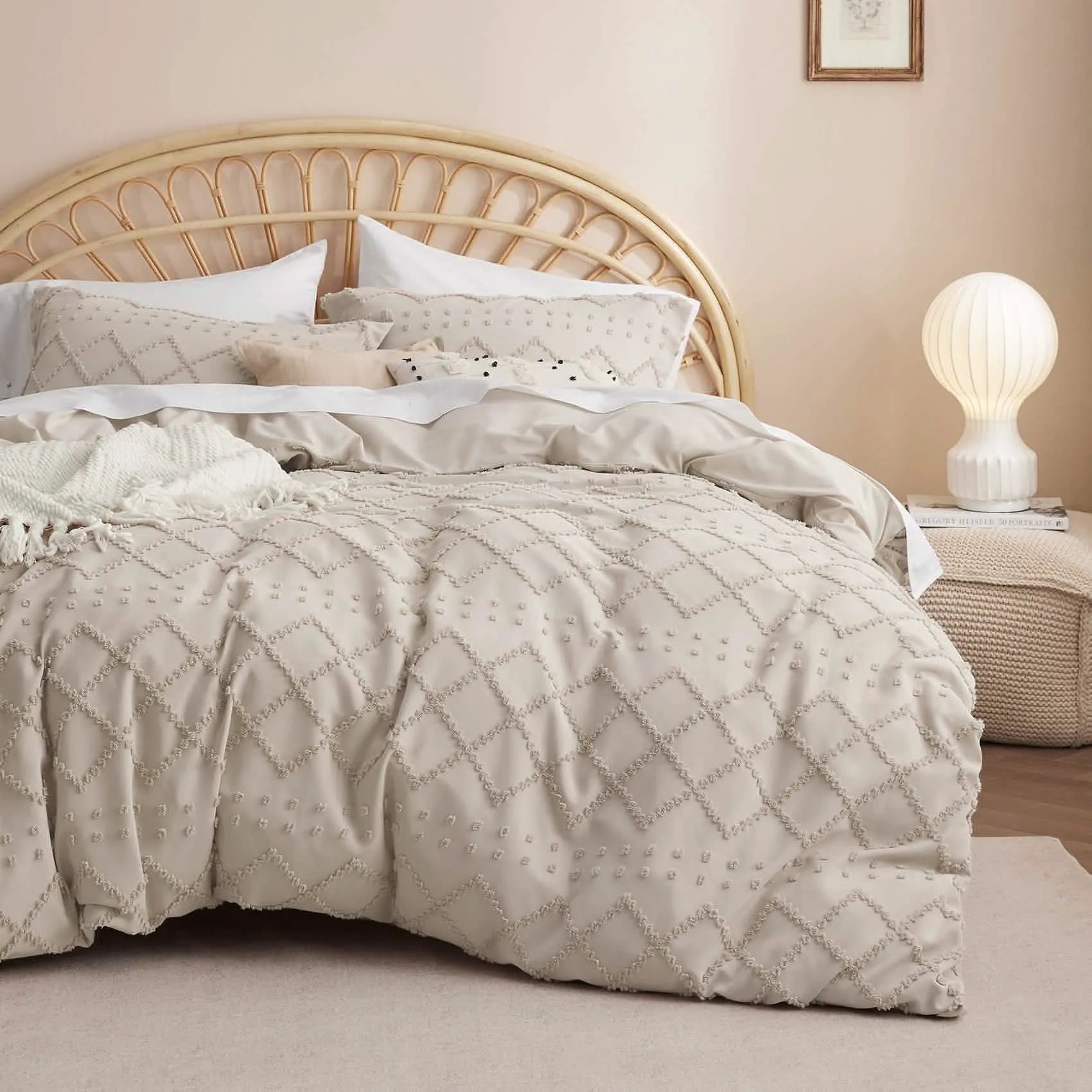 Boho Embroidery Duvet Cover Set