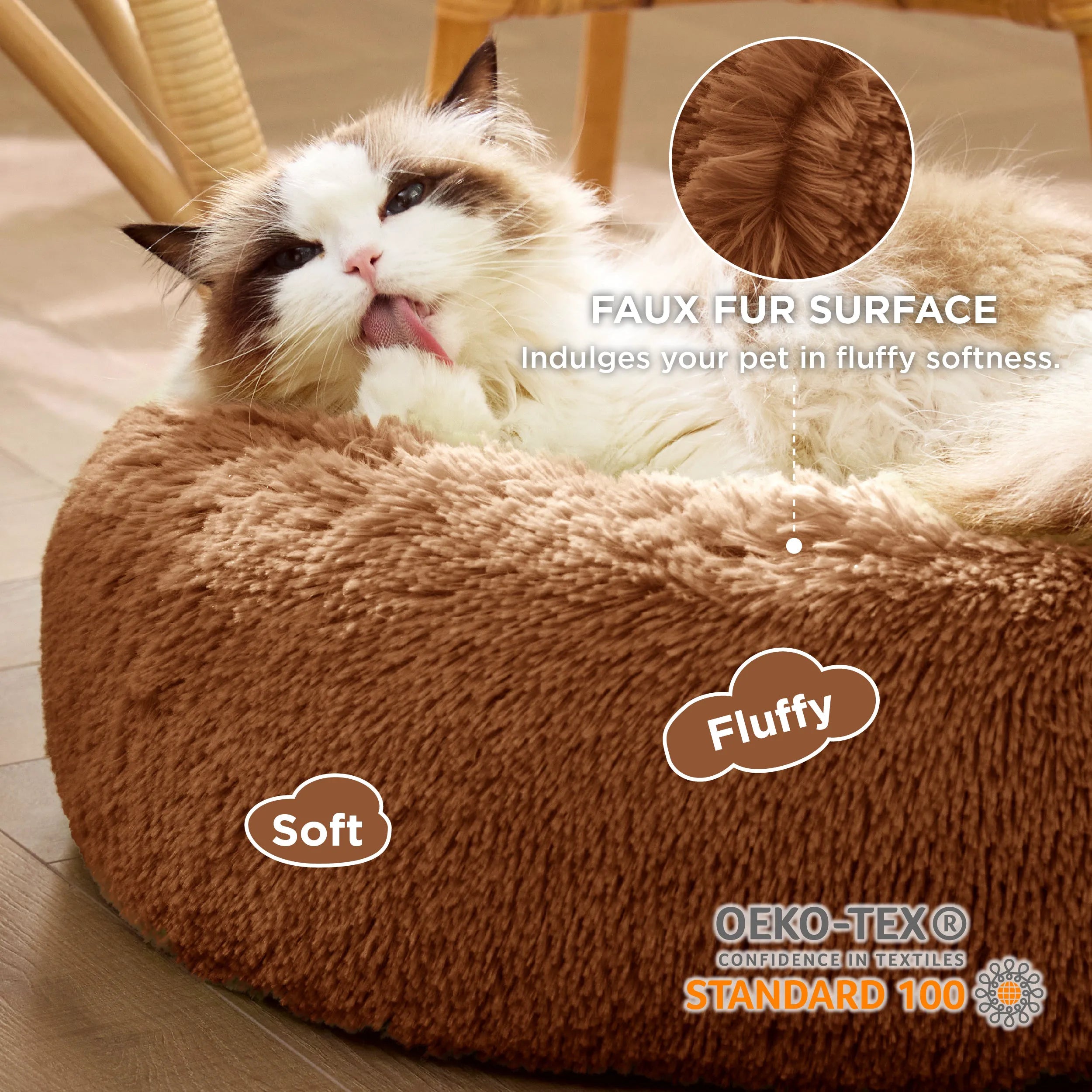 Calming Donut Bed for Pets